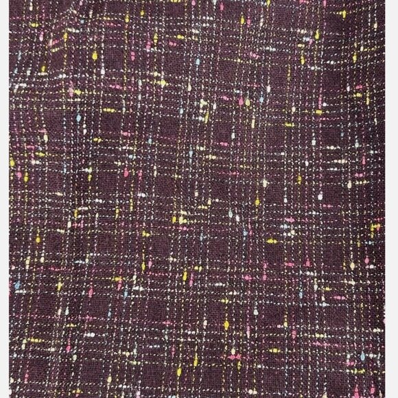 Vtg Esprit Jacket Pants Suit Set Womens L 11/12 Rayon Wool Textured Plaid Y2K - Picture 4 of 10